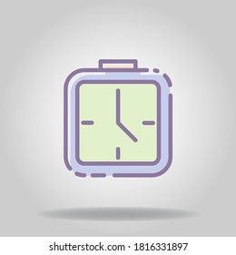 Logo or symbol of timer clock icon with pastel color style
