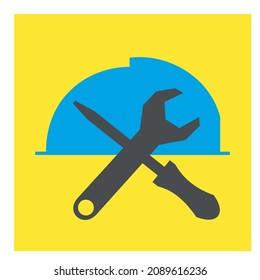 logo and symbol for tool, machine repair services business