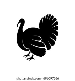 Logo and symbol of a turkey for Thanksgiving.