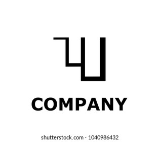 logo symbol type letter w logo design idea illustration line art from pen shape w with black color