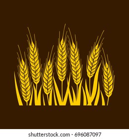 Logo and symbol of wheat for Thanksgiving Day