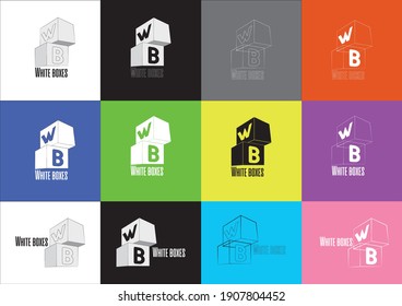 Logo the symbol White boxes emblem vector