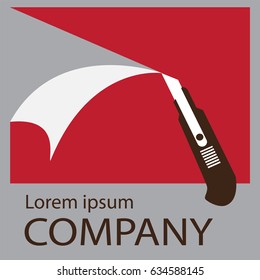logo or symbol of your company, Vector illustration in flat style.