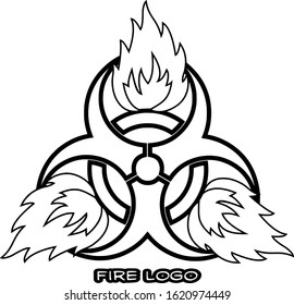 The logo symbolizes three flames