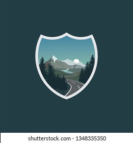 Logo symbolizing camping or travel