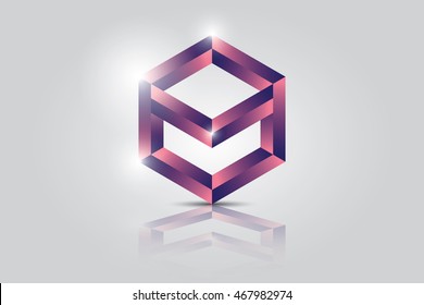 logo symbols geometry on isolate background. vector illustration