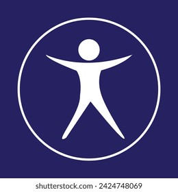 Logo Symbols vector Accessibility dark blue background