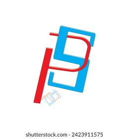 LOGO SYMBOLS VECTOR LETTER PS