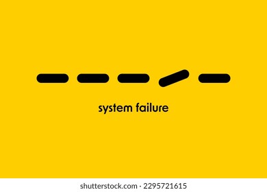 Logo system error, violation of production technology concept, metaphor system failure