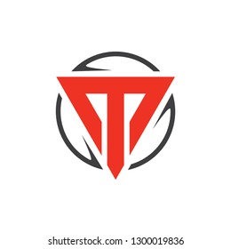 logo t icon circle vector