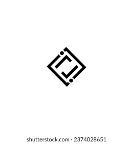 Logo zur anfänglichen Abbildung t vektor in der Box