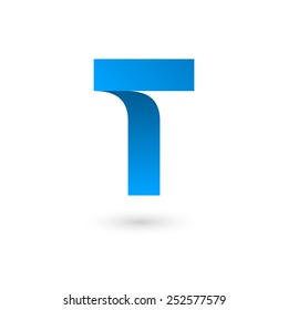 Logo T letter. Isolated on white background. Vector illustration, eps 10.