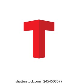 logo t perspective effect. prespective letter T logo design, a logo made simply from the letters T perspective, a logo for construction, real estate, consulting services, 