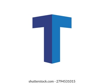 logo t perspective effect. prespective letter T logo design, a logo made simply from the letters T perspective, a logo for construction, real estate, consulting services, 