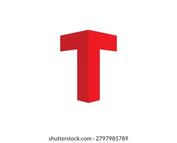 logo t perspective effect. prespective letter T logo design, a logo made simply from the letters T perspective, a logo for construction, real estate, consulting services, 