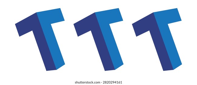logo t perspective effect. prespective letter T logo design, a logo made simply from the letters T perspective, a logo for construction, real estate, consulting services, 