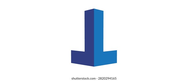 logo t perspective effect. prespective letter T logo design, a logo made simply from the letters T perspective, a logo for construction, real estate, consulting services, 