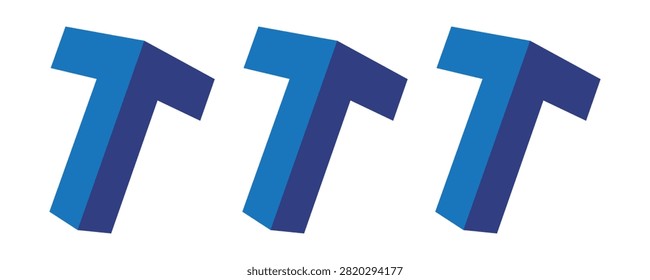 logo t perspective effect. prespective letter T logo design, a logo made simply from the letters T perspective, a logo for construction, real estate, consulting services, 