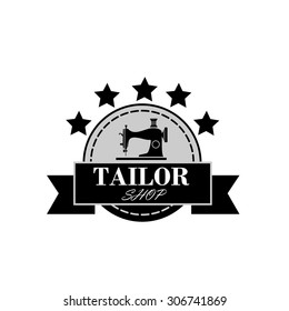 logo tailor shop and sewing.vector.