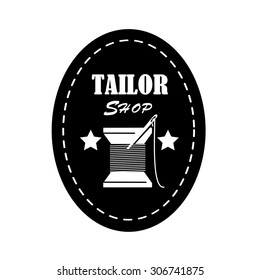 logo tailor shop and sewing.vector.