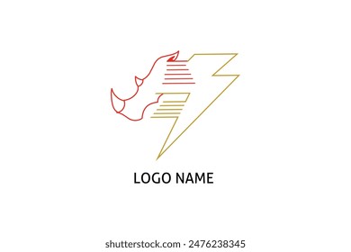 The logo is taken from an image of a rhino and lightning energy
