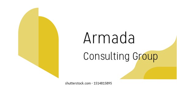 Logo tamplate for company, yellow solid logo for consulting agency. 