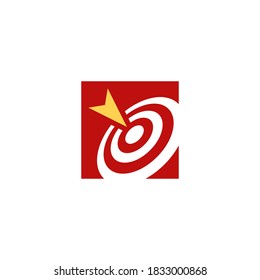 the logo of a target with circular lines and an arrow hits in the middle