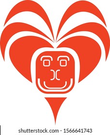 logo and tattoo illustration of lion hearted