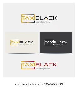 Logo for Taxi Van Business, Card Mock up in Several Colors