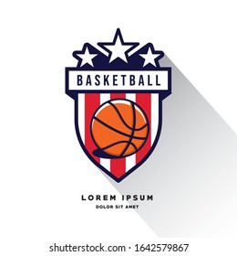 Logo Team Basketball with shield