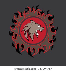 Logo team electronic sport Brown Wolf