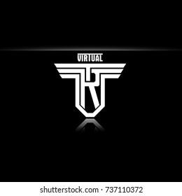 Logo Team Electronic Sport Virtual Wing