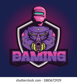 logotipo equipo de juegos e ilustración de deportes