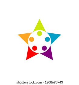 Logo of teamwork, group, people. Editable vector