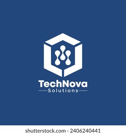 logo, tech nova, technology, polygon, 