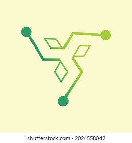 Logotipo: tecnología, biotecnología, iconos tecnológicos y símbolos aptos para la base de datos de análisis avanzado Símbolo de logotipo. Desarrollo de señales de inteligencia artificial. Resumen de la innovadora plantilla de logotipo de alta tecnología. 