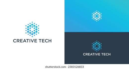 Logo Technology for Companies of Digital Concepts and  Networks Icons Energy Vector Tech Logo Design