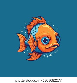 logo for a technology company with a fish mascot.