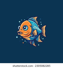 logo for a technology company with a fish mascot.