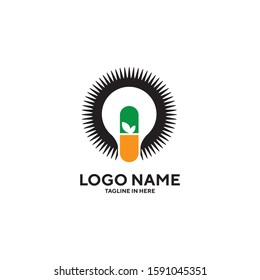The logo technology elements of the lamp as a bright and shining idea, are suitable for modern company concept simol