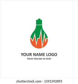 The logo technology elements of the lamp as a bright and shining idea, are suitable for modern company concept simol