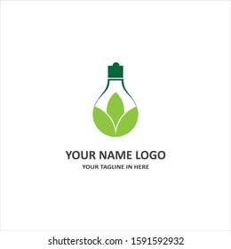 The logo technology elements of the lamp as a bright and shining idea, are suitable for modern company concept simol