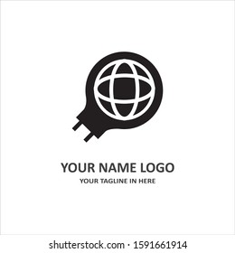 The logo technology elements of the lamp as a bright and shining idea, are suitable for modern company concept simol