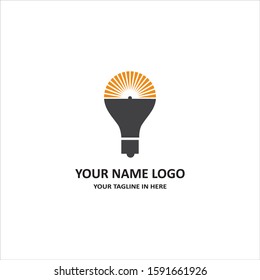 The logo technology elements of the lamp as a bright and shining idea, are suitable for modern company concept simol