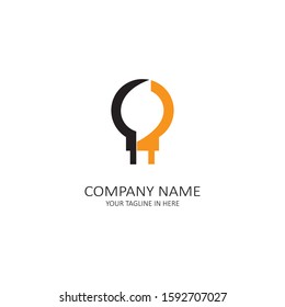 The logo technology elements of the lamp as a bright and shining idea, are suitable for modern company concept simol