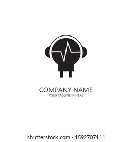 The logo technology elements of the lamp as a bright and shining idea, are suitable for modern company concept simol