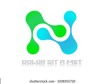 Logo technology molecule electric science abstract vector