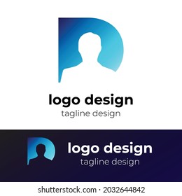 logo technology shiluette programmer uiux logo