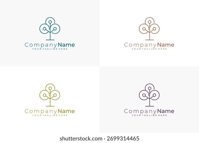 El logo de una tecnología simbolizada por un árbol Grande
