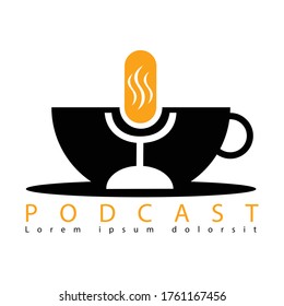 logo temlate vector for podcast program